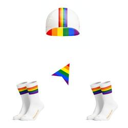 Chaussettes -Unisex Statement Pride 2 paquet et casquette de vélo de route Pride