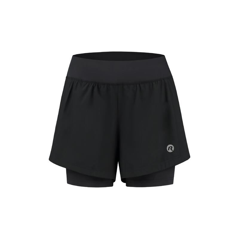 Short De Running 2-en-1 Odlo - 3 Pouces - Femme - Polyester Recyclé - Léger & Respirant - Pour Course Chaude