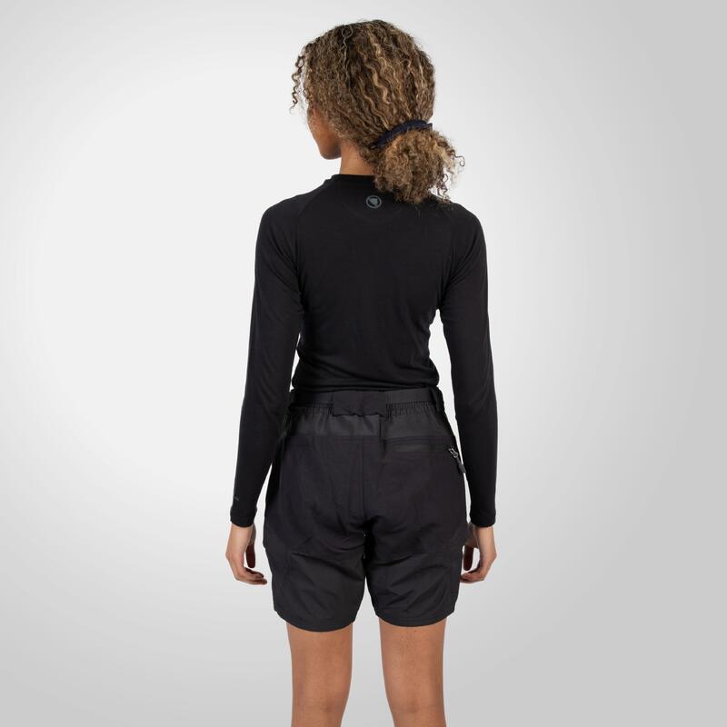 Pantaloni scurți Endura Hummvee pentru femei cu liner ClickFast™ negru