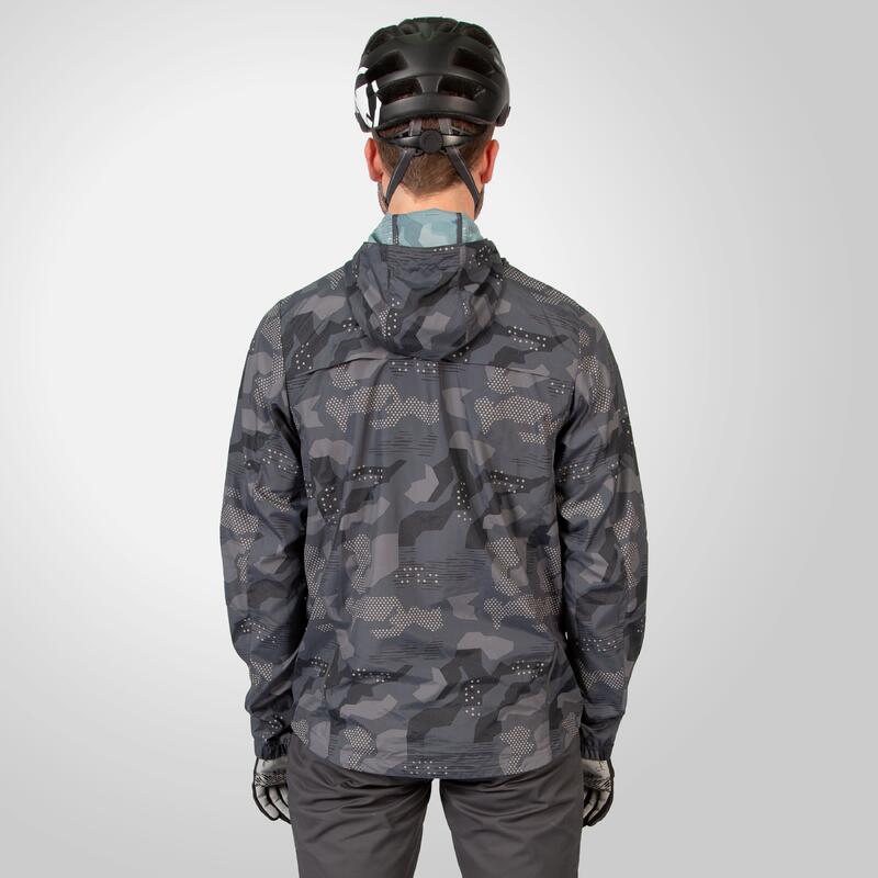 Endura Hummvee windproof shell jacket Grey Camo L
