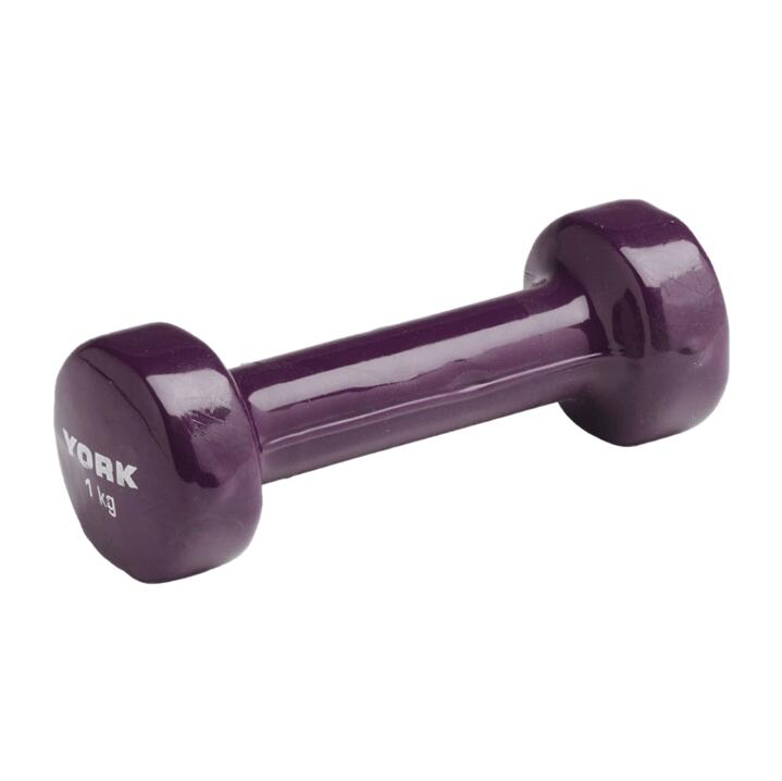 York 1.0KG PVC Dipped dumbbell Single