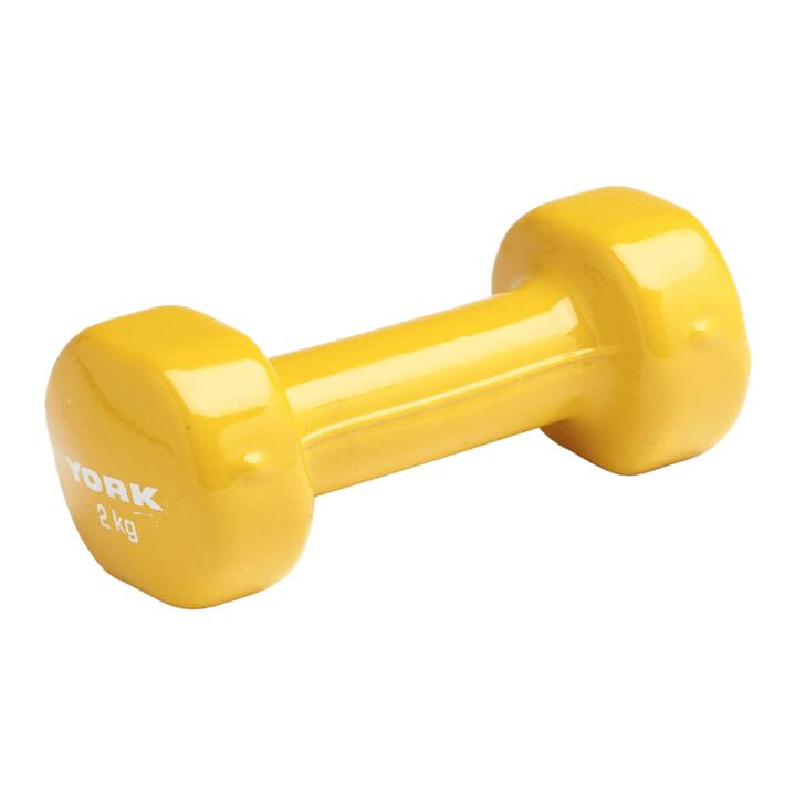 York 2KG PVC Dipped dumbbell Single