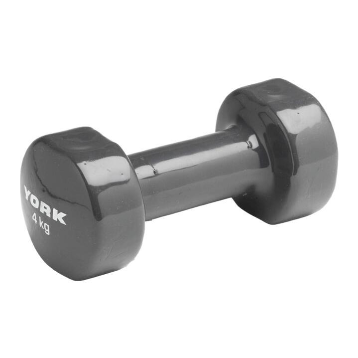 York 4KG PVC Dipped dumbbell Single