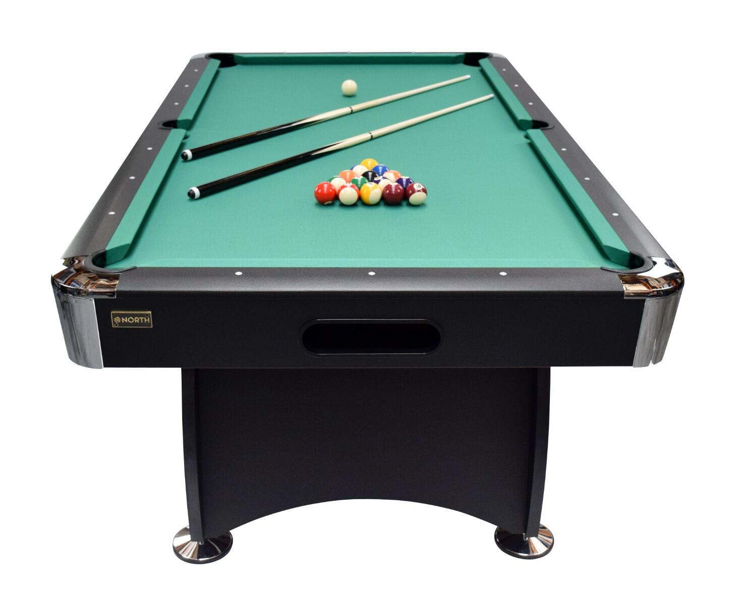 NORTH Gardone Pooltafel Zwart/Groen 8FT 4/7