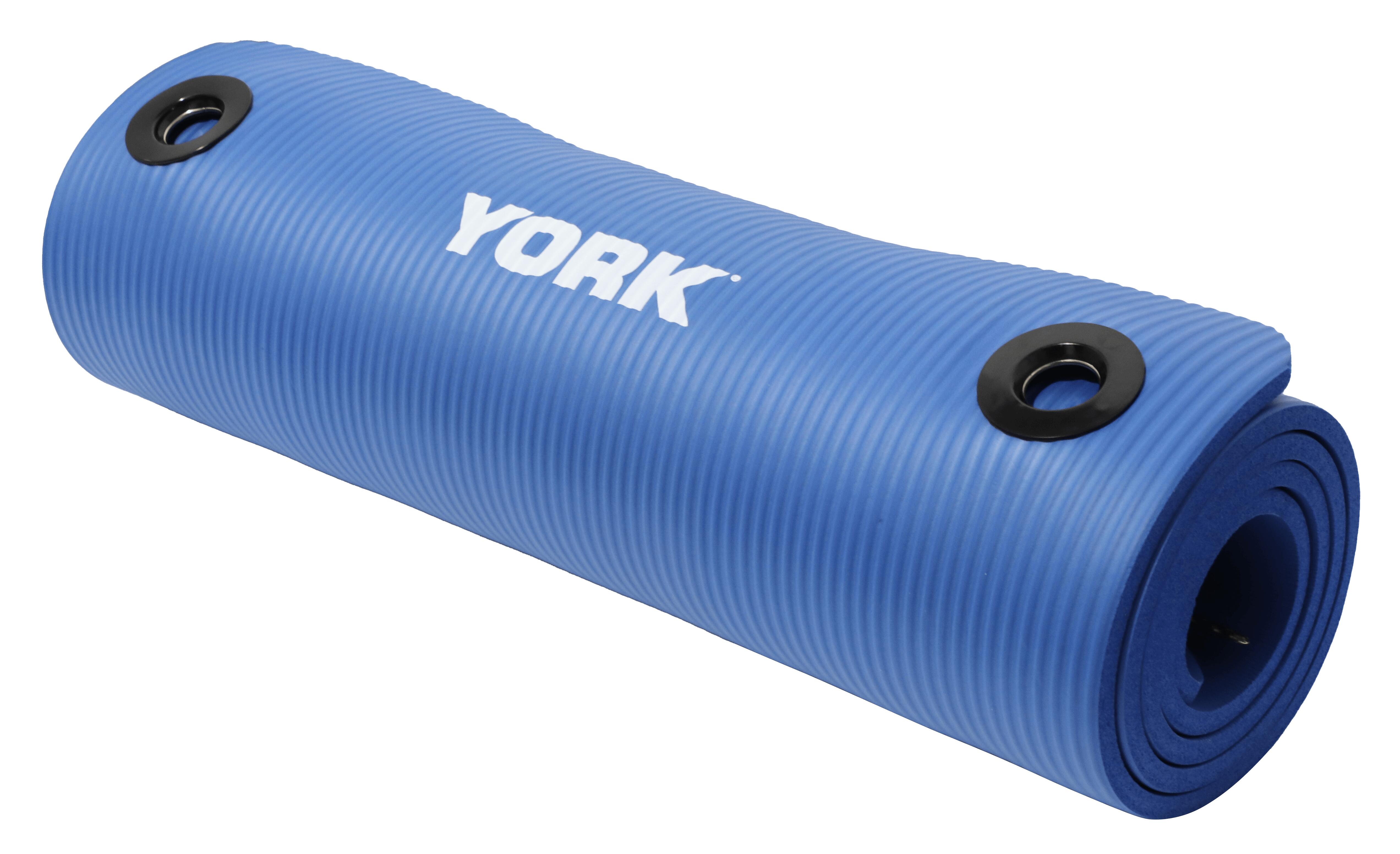York NBR Yoga Mat w/ two grommets (Blue)