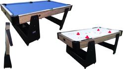 NORTH Twist 2in1 Max Air Hockey/Table De Billard Wood/Blanc 6FT