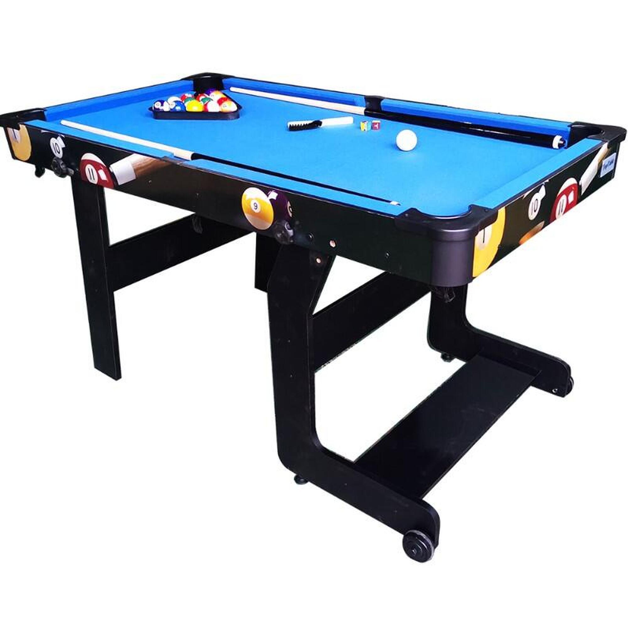 North Sports - North Fun Fold-up Table De Billard Noir/bleu 5ft - Billard - Noir - No Size - Decathlon