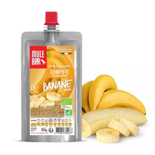 Boite de 10 compotes énergétiques - bio - vegan - sans gluten - 65g - Banane 2/6