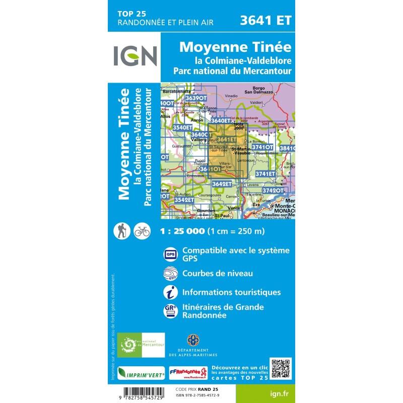 3641ET MOYENNE TINEE COLMIANE- VALDEBLORE PN MERCANTOUR 2/2