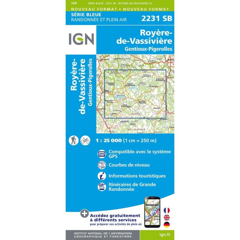 Ign - 2231sb Royere-de-vassiviere Gentioux-pigerolles - Carte - Taille Unique - Decathlon