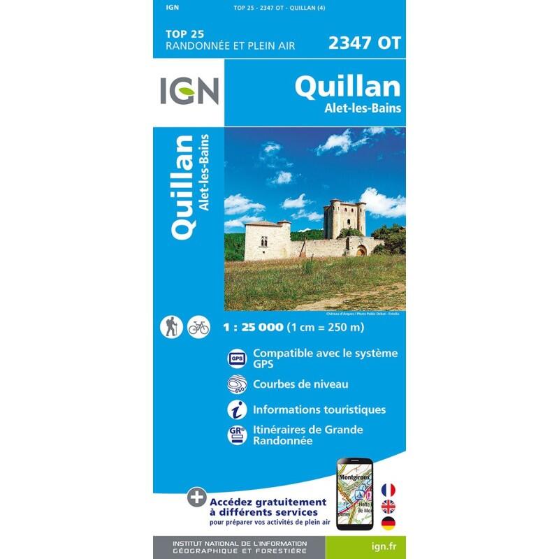 Ign - 2347ot Quillan, Alet-les-bains Recto - Carte - Taille Unique - Decathlon