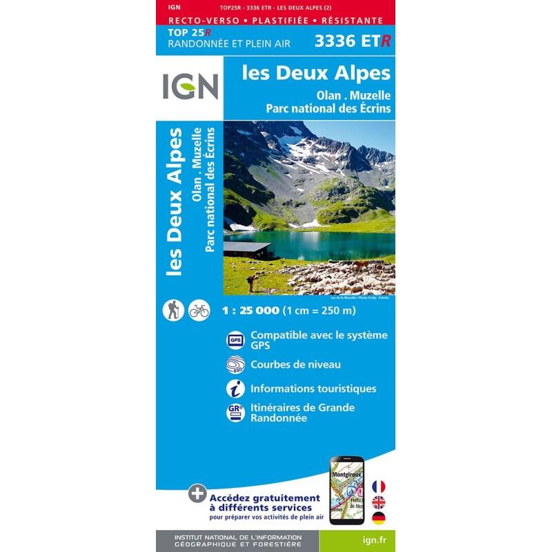 Ign - 3336etr Deux Alpes Olan-muzelle Pn Ecrins Resistante Recto-verso - Carte - Taille Unique - Decathlon