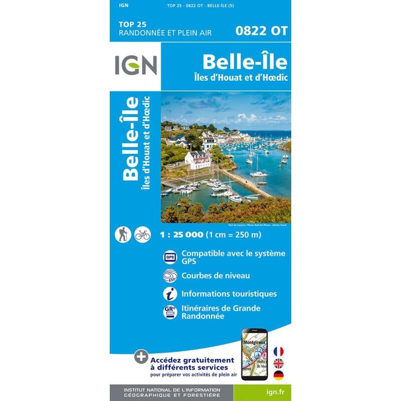 Ign - 0822ot Belle Ile - Houat - Hoedic - Carte - Taille Unique - Decathlon