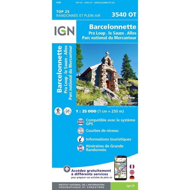 Ign - 3540ot Barcelonnette Pra Loup La Sauze Allos Pn Mercantour - Carte - Taille Unique - Decathlon