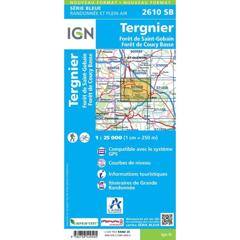 2610SB TERGNIER  LA FERE FORETS DE ST-GOBAIN ET  COUCY BASSE 2/2