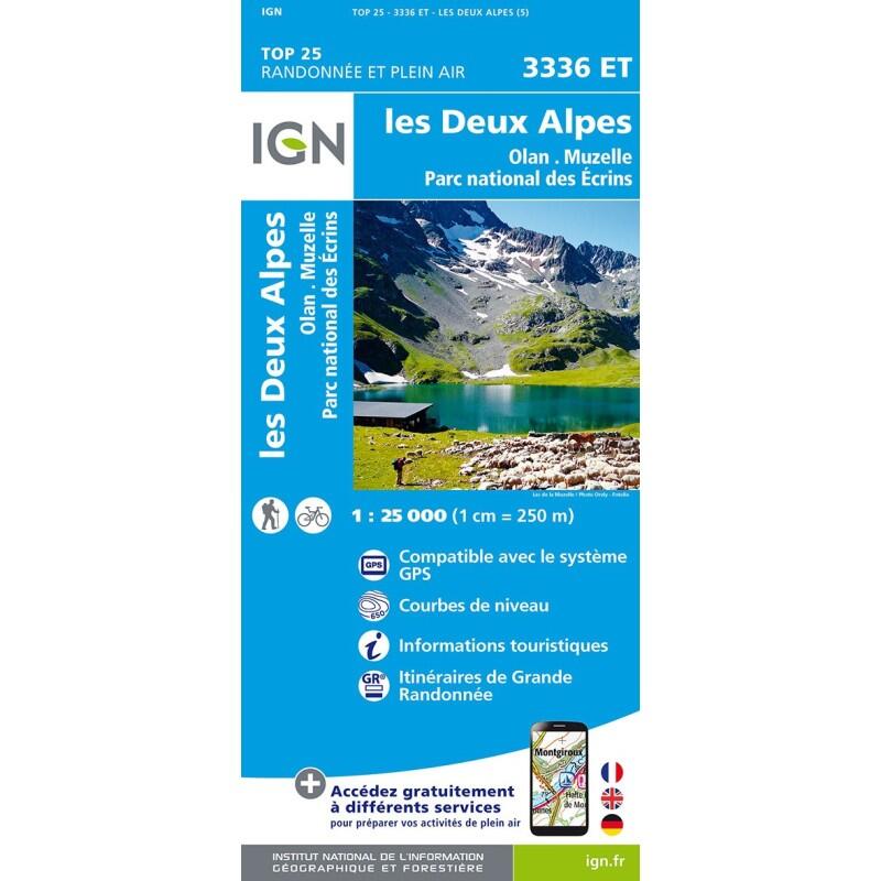 Ign - 3336et Les Deux Alpes, Olan-muzelle Pn Des Ecrins / Recto - Carte - Taille Unique - Decathlon