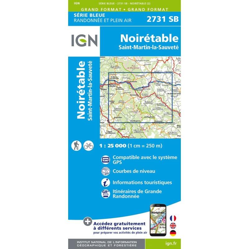 Ign - 2731sb Noiretable Saint Martin La Sauvete - Carte - Taille Unique - Decathlon