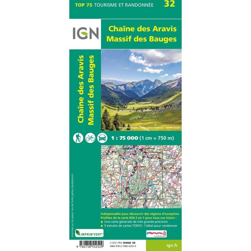 TOP75032 CHAINE DES ARAVIS MASSIF DES BAUGES 2/2