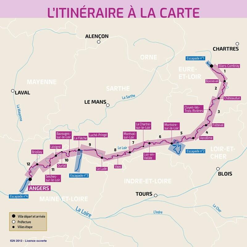 VALLEE DU LOIR A VELO GRANDS ITINERAIRES A VELO 5/5