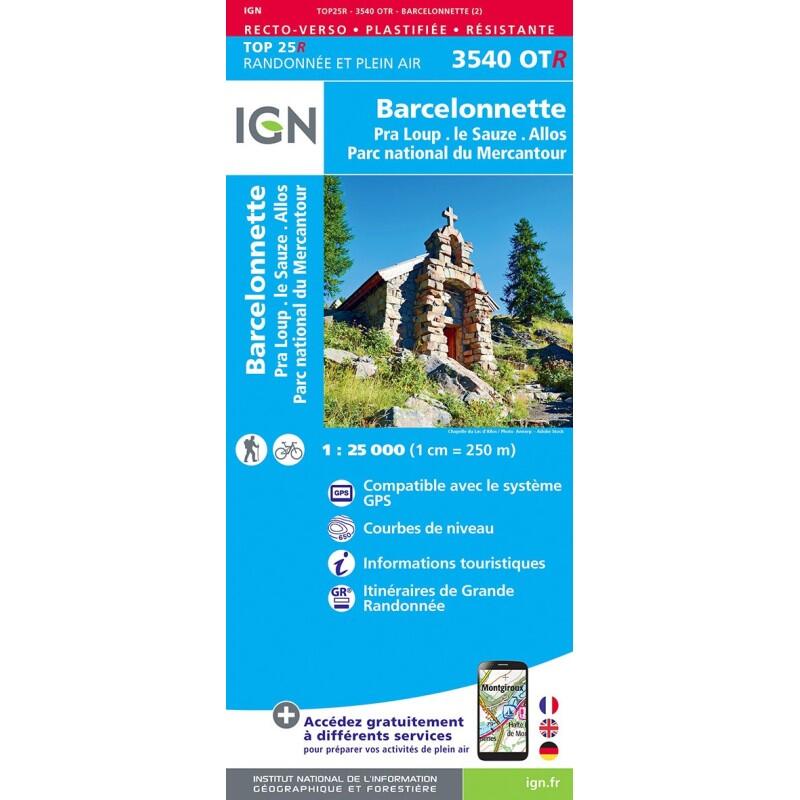 Ign - 3540otr Barcelonnette Pra Loup Le Sauze Allos Resistante - Carte - Taille Unique - Decathlon