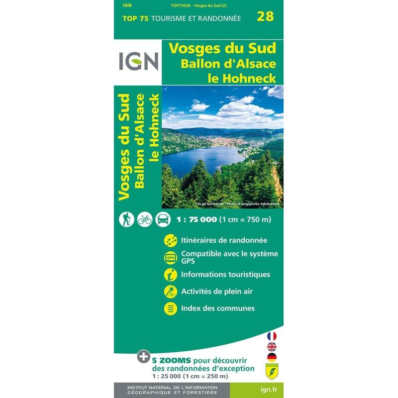Ign - Top75028 Vosges Du Sud Ballon D Alsace Le Hohneck - Carte - Taille Unique - Decathlon