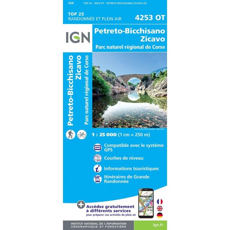 Ign - 4253ot Petreto Bicchisano - Zicavo Pnr De Corse - Carte - Taille Unique - Decathlon