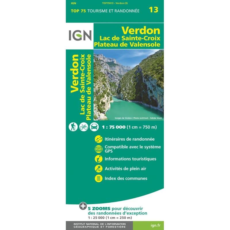 Ign - Top75013 Verdon Lac De Sainte Croix Plateau De Valensole - Carte - Taille Unique - Decathlon