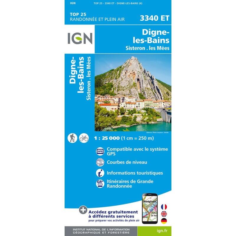Ign - 3340et Digne-les-bains, Sisteron Les Mees / Recto - Carte - Taille Unique - Decathlon