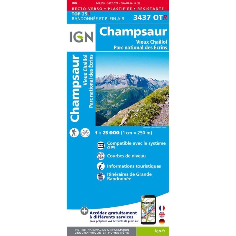 Ign - 3437otr Champsaur.vieux Chaillol Pn Ecrins - Resistante /recto-verso - Carte - Taille Unique - Decathlon