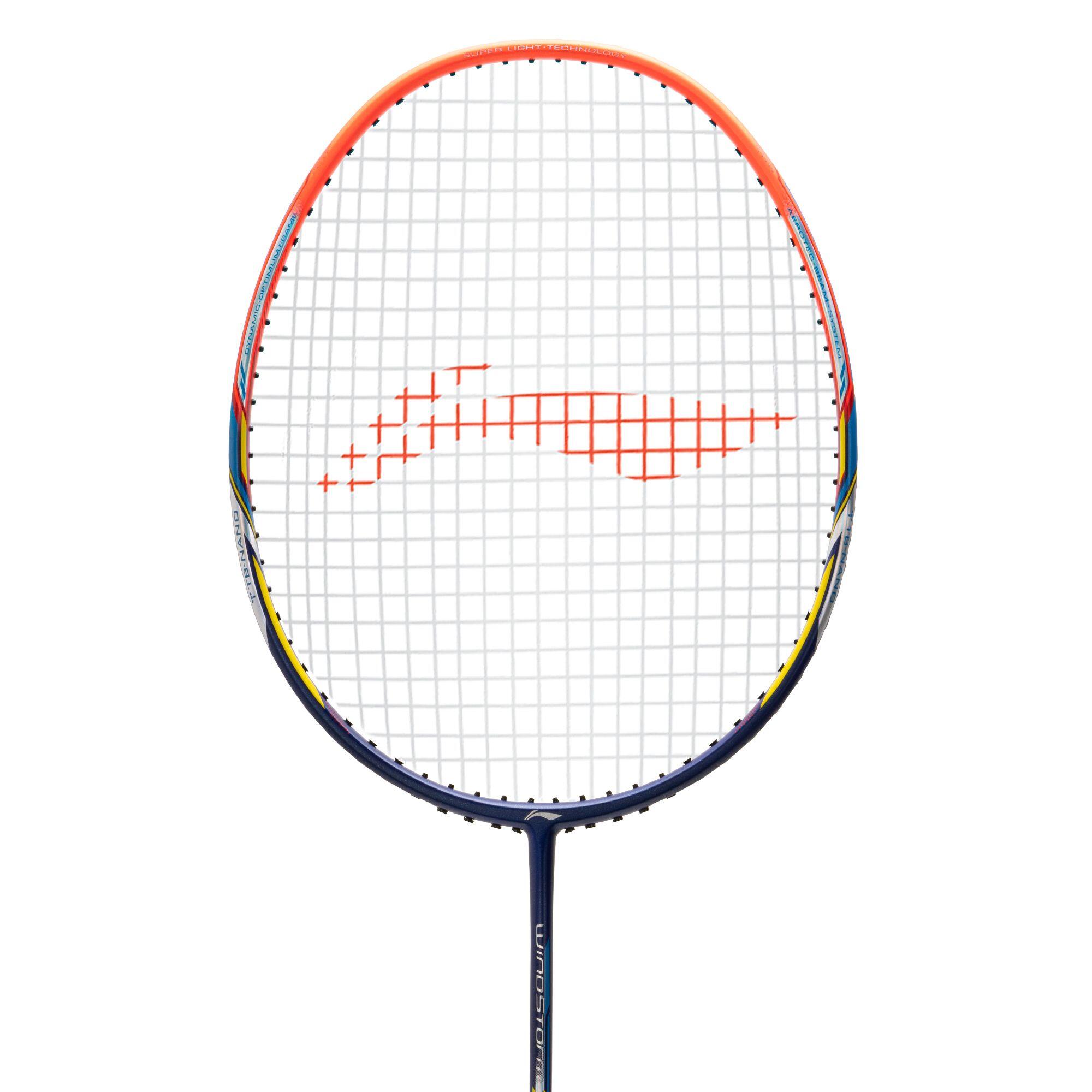 ラケット WING STORM72S Windstorm 72 S-Type Unstrung Badminton Racket (White/Gold/Blue)