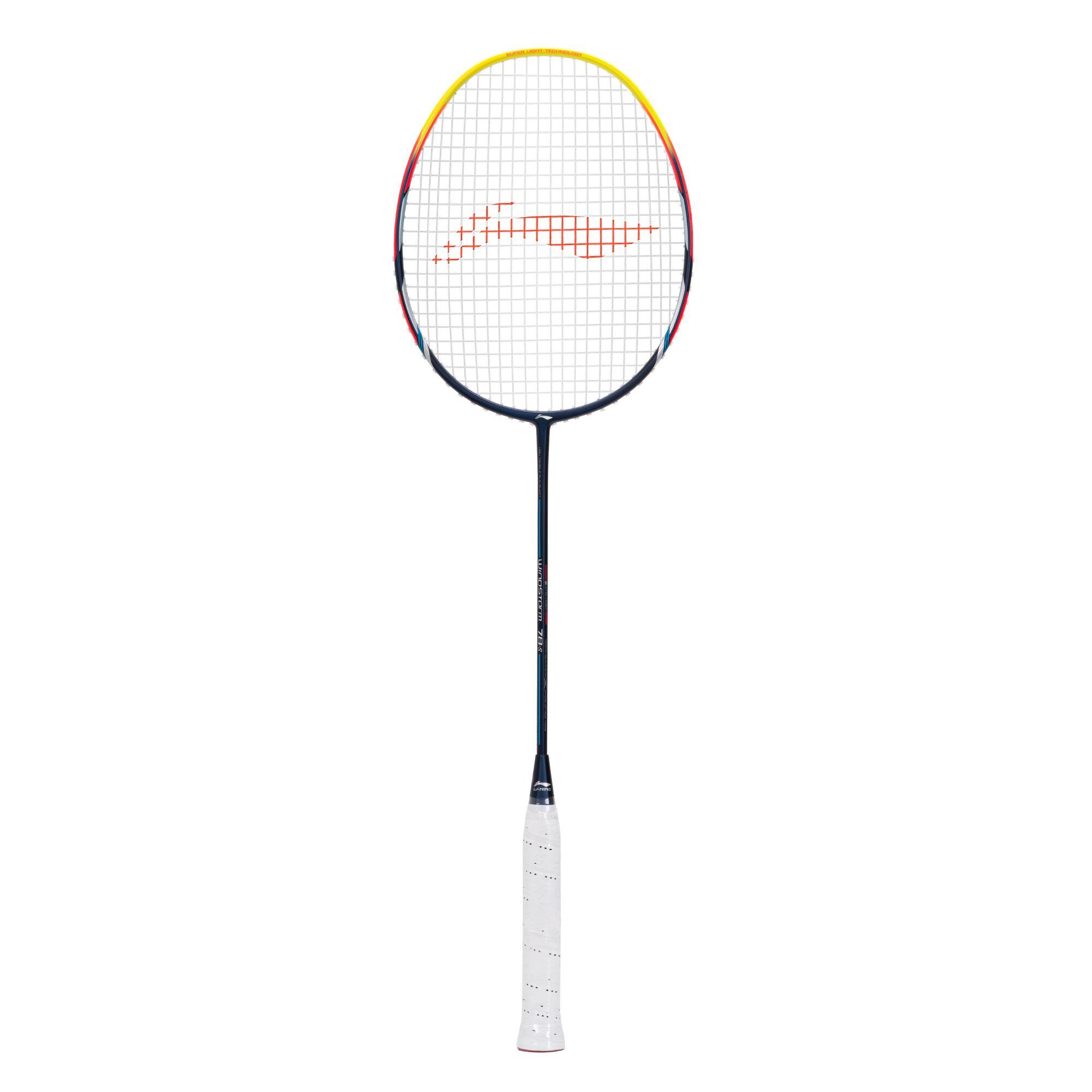 Windstorm 78-S Unstrung Badminton Racket (Navy/Lime/Silver)