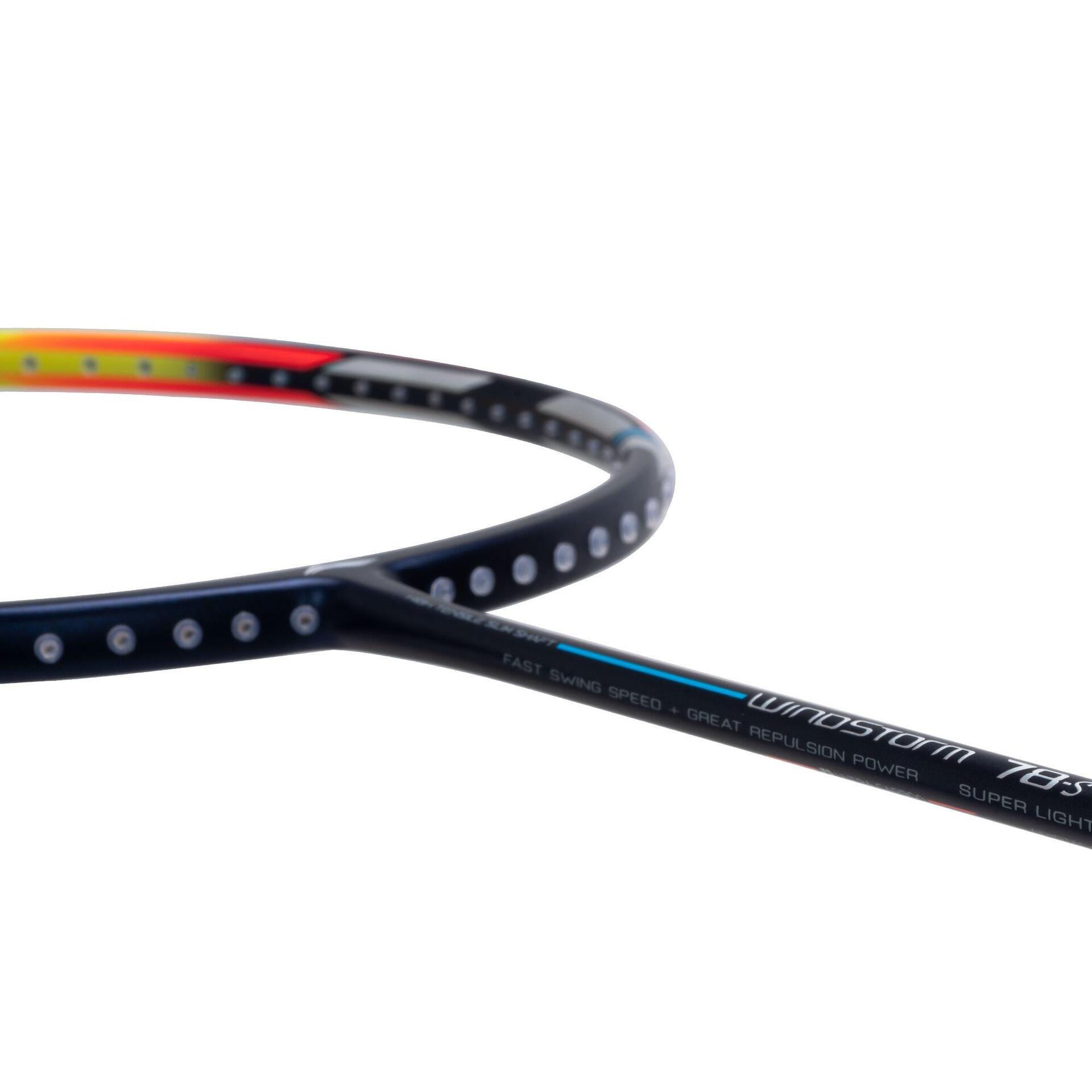 Windstrom Superlight Racket Windstorm 78-S Unstrung Badminton Racket (Navy/Lime/Silver)