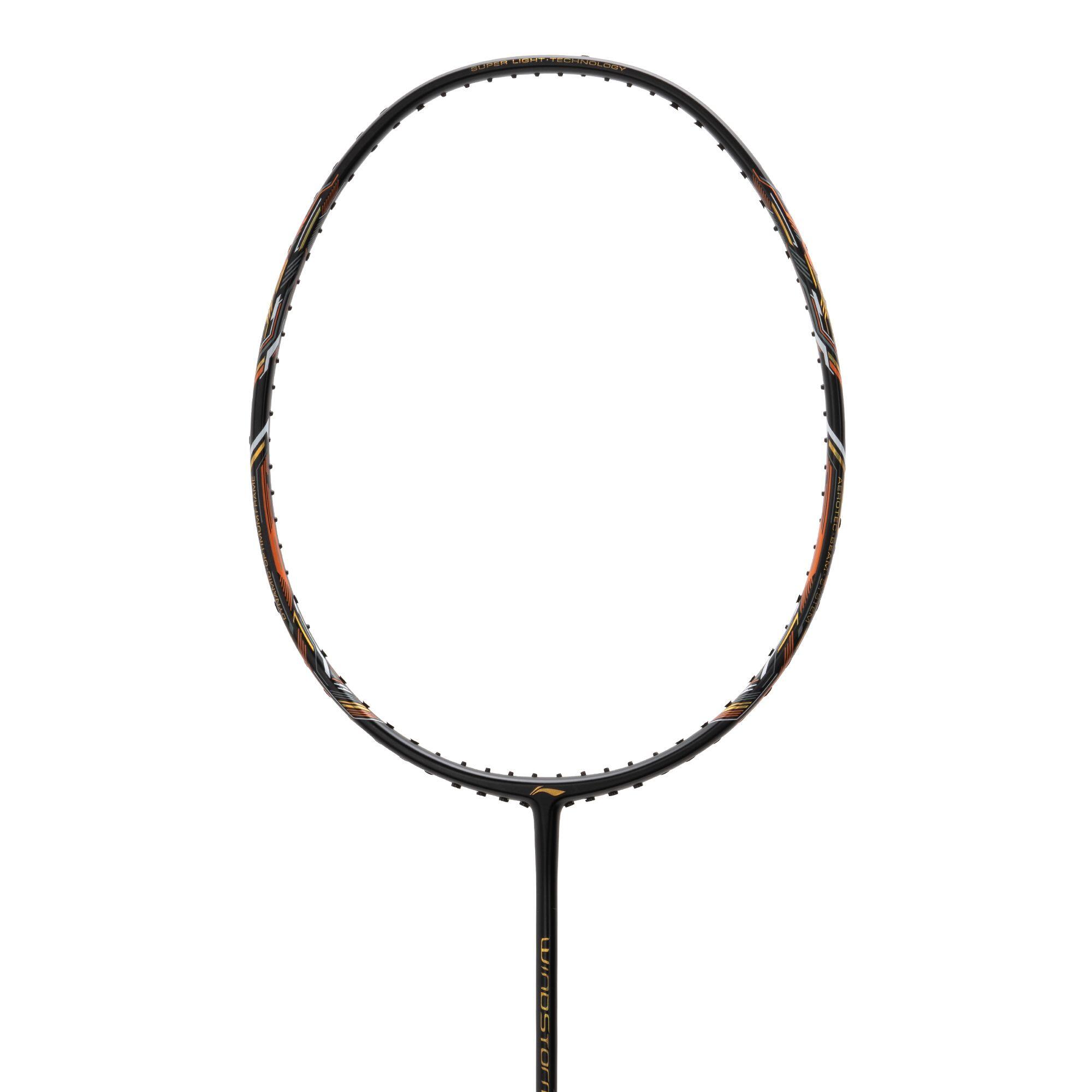 Windstorm 75-S Unstrung Badminton Racket (Black/Gold/Copper)