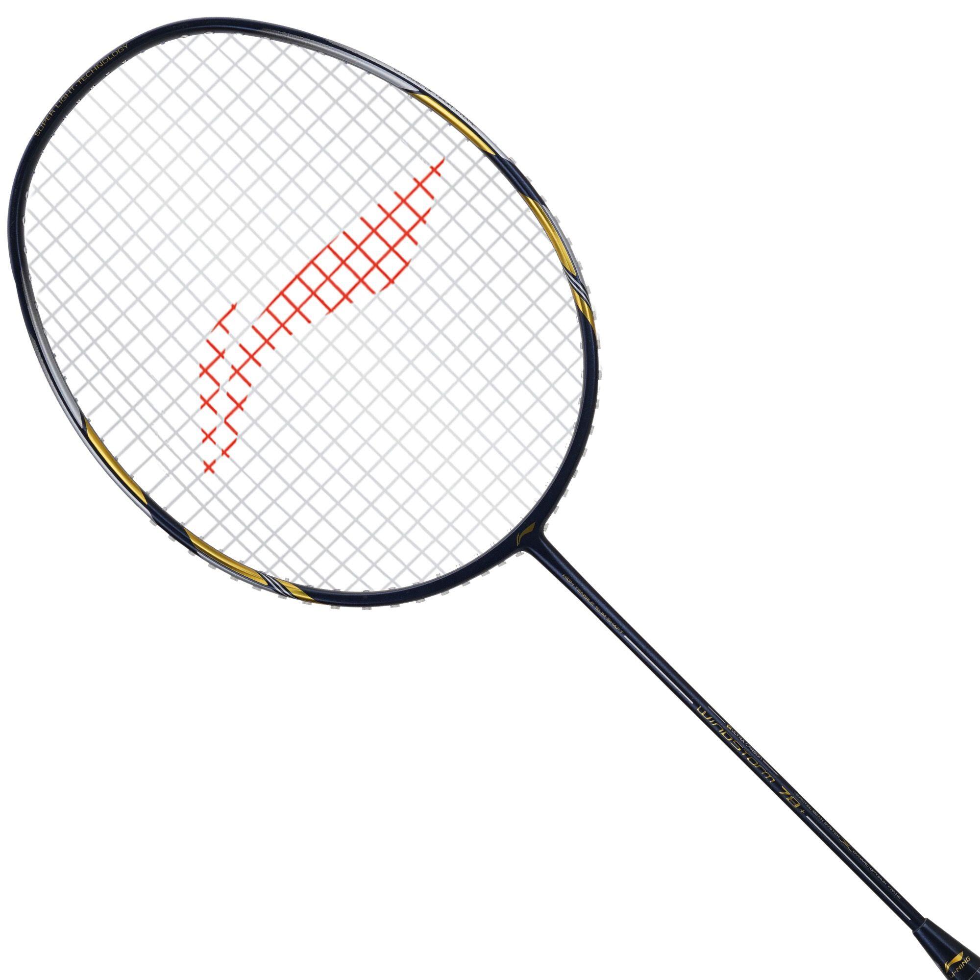 最高品質の 78+ Windstorm Unstrung (Navy/Gold/Silver) Racket Badminton ロッド