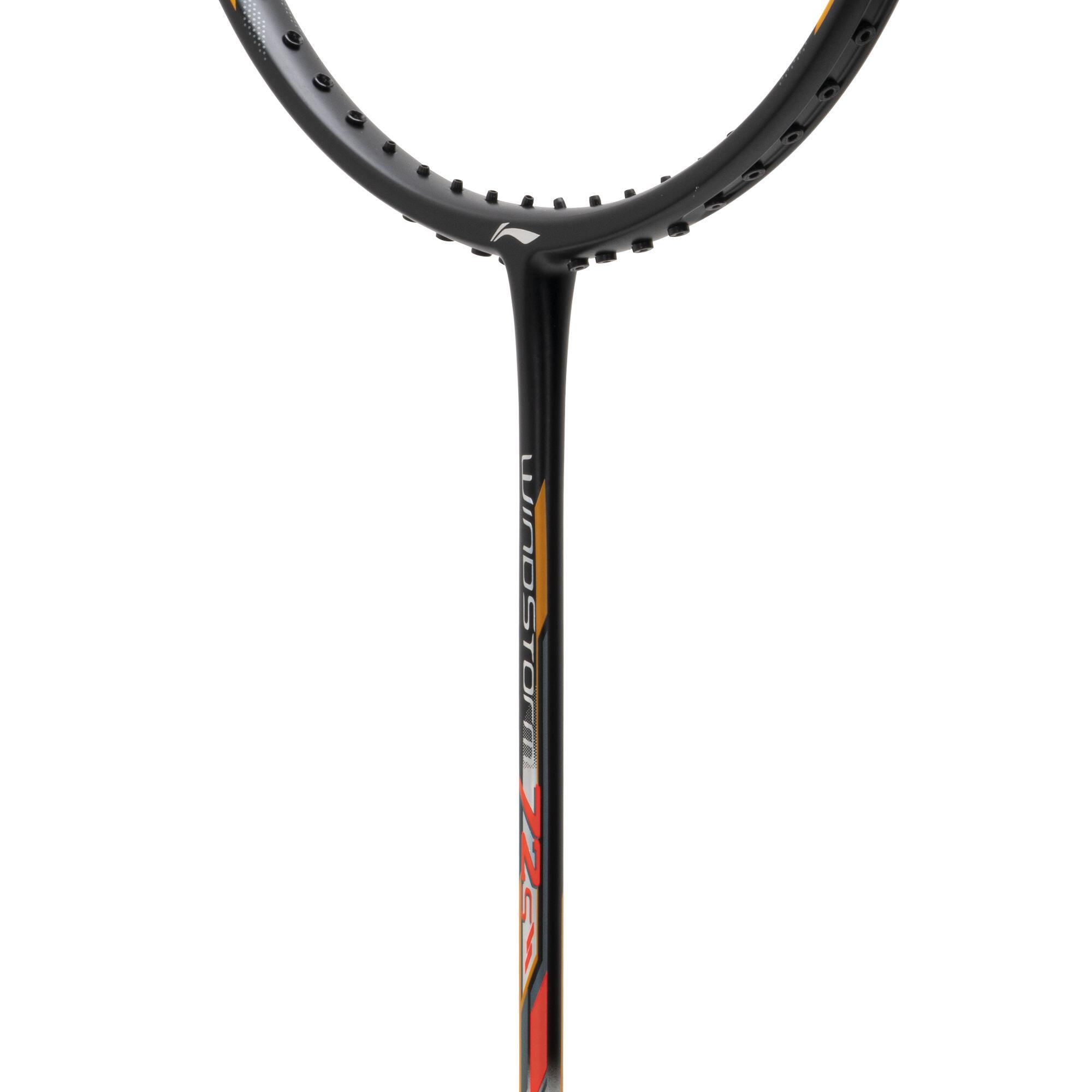 Windstorm 72 S-Type Unstrung Badminton Racket (Black/White
