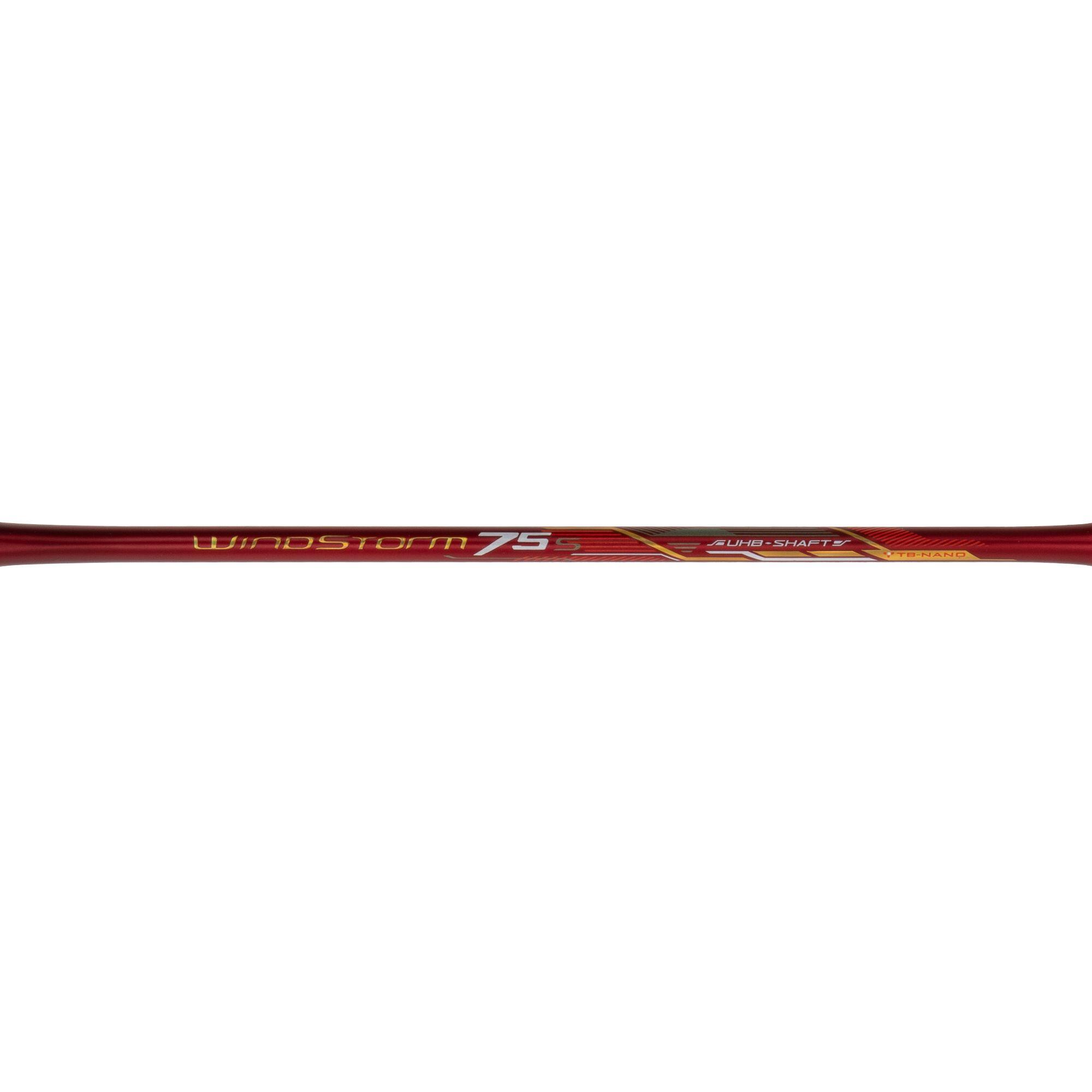 Windstorm 75-S Unstrung Badminton Racket (Red/Gold/White)