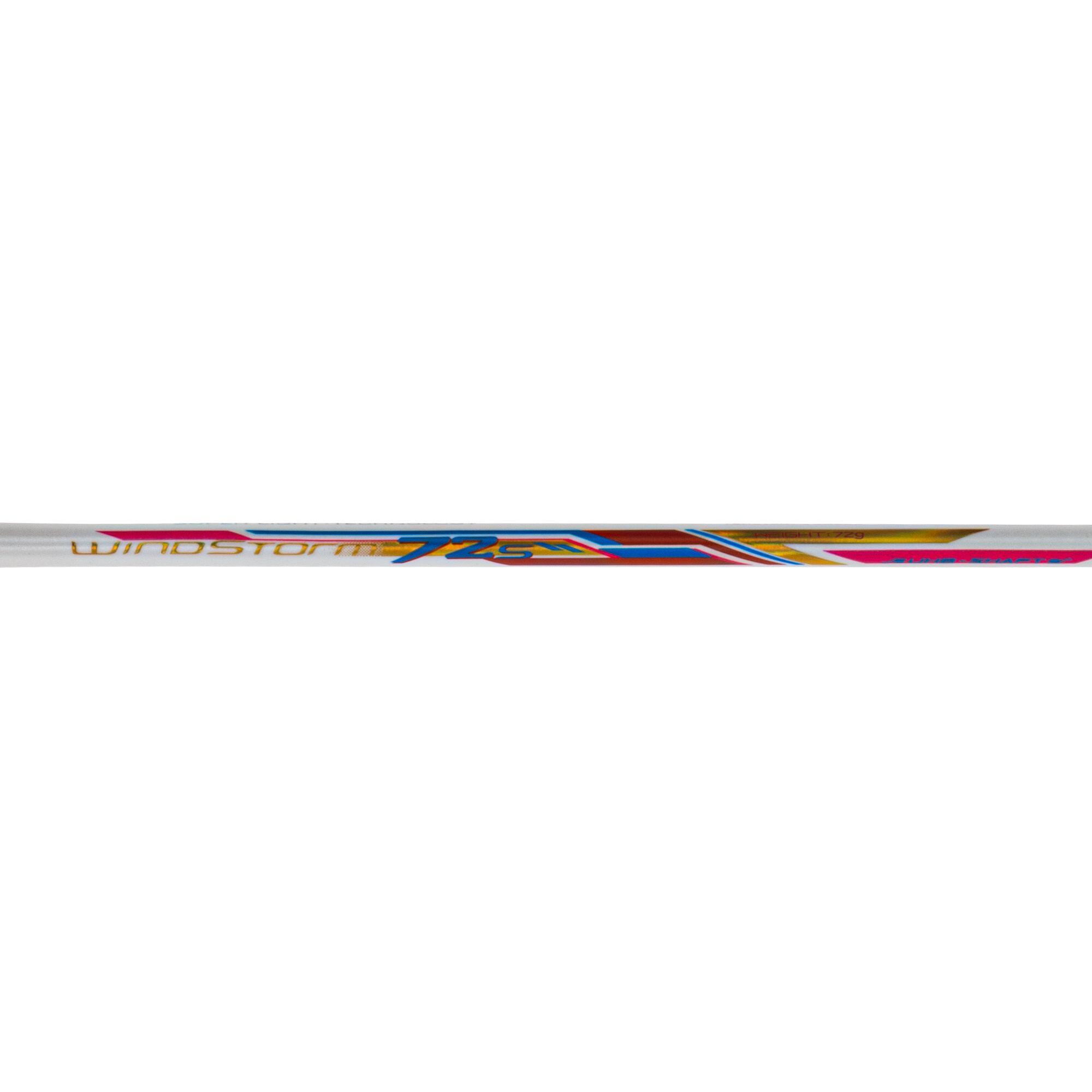 Windstorm 72 S-Type Unstrung Badminton Racket (White/Gold/Blue)
