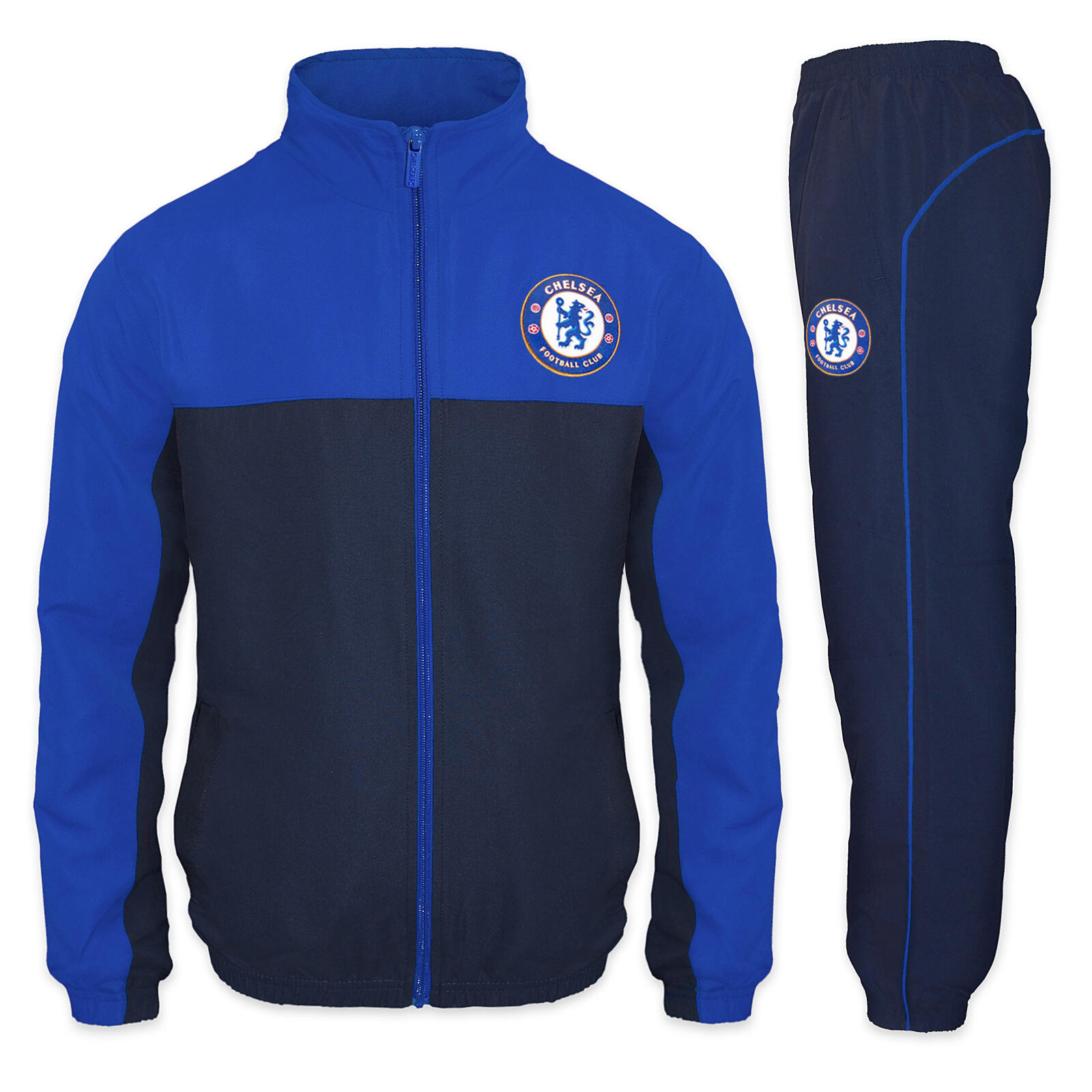 CHELSEA Chelsea FC Boys Tracksuit Jacket & Pants Set Kids OFFICIAL Football Gift