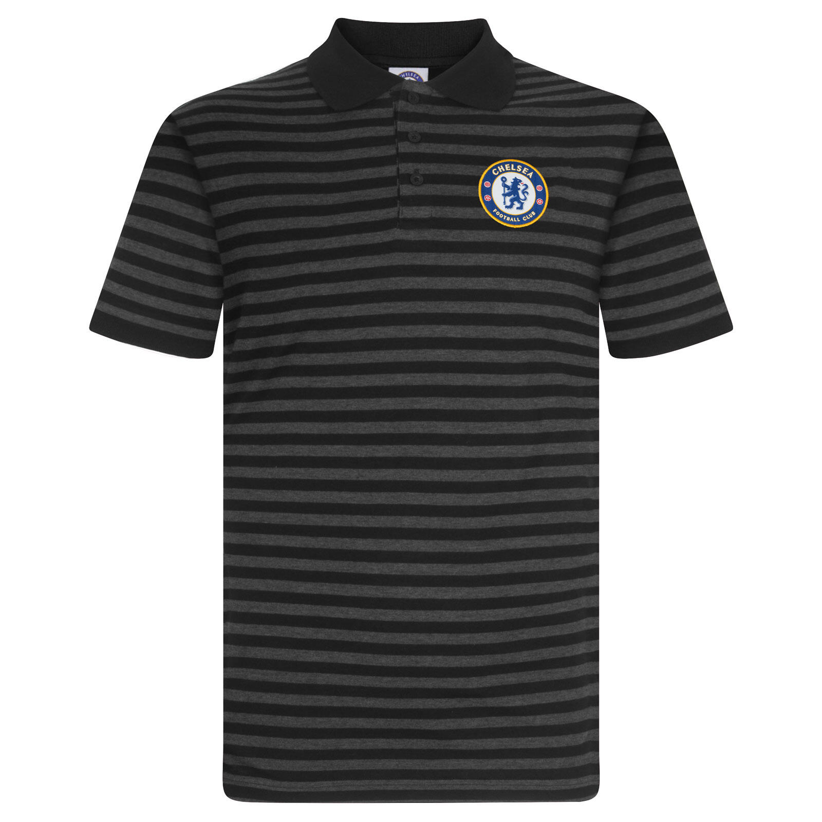 CHELSEA Chelsea FC Mens Polo Shirt Striped OFFICIAL Football Gift