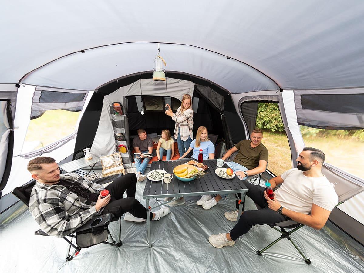 Tente tunnel Hurricane 12 Sleeper Protect - 12 places - Sol cousu, 2 cabines 3/8