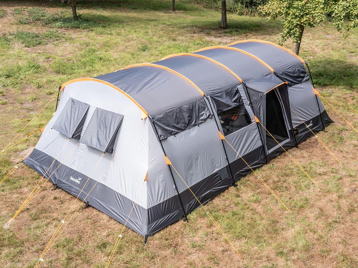 Tente tunnel Hurricane 12 Sleeper Protect - 12 places - Sol cousu, 2 cabines 2/8