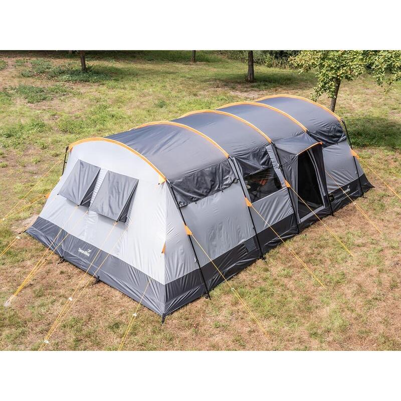 Tente tunnel Hurricane 12 Sleeper Protect - 12 places - Sol cousu, 2 cabines