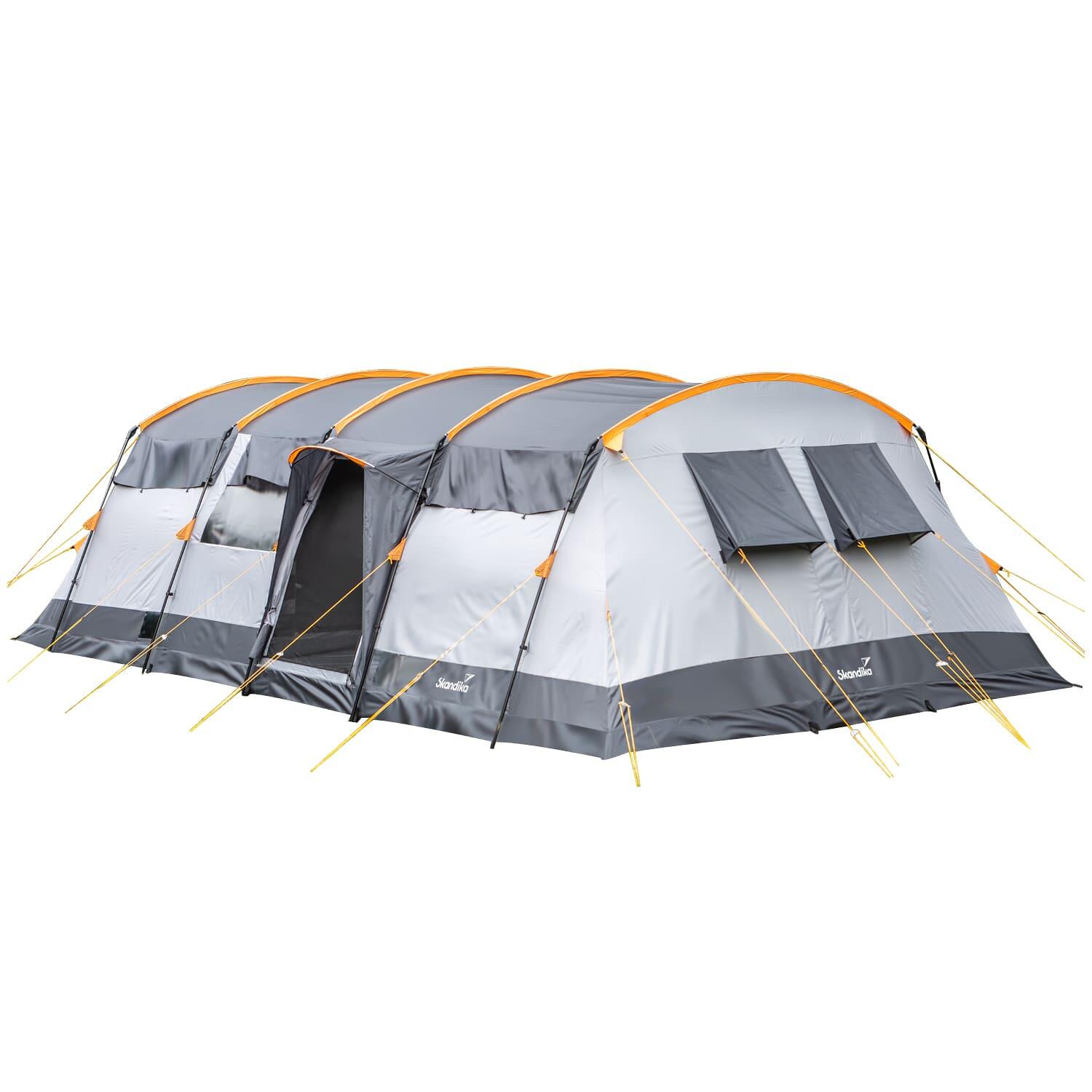SKANDIKA Tunelový stan Hurricane Sleeper Protect 12 se 4 kabinami se sluneční střechou