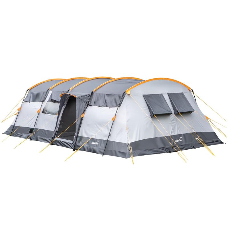 Tente tunnel Hurricane 12 Sleeper Protect - 12 places - Sol cousu, 2 cabines