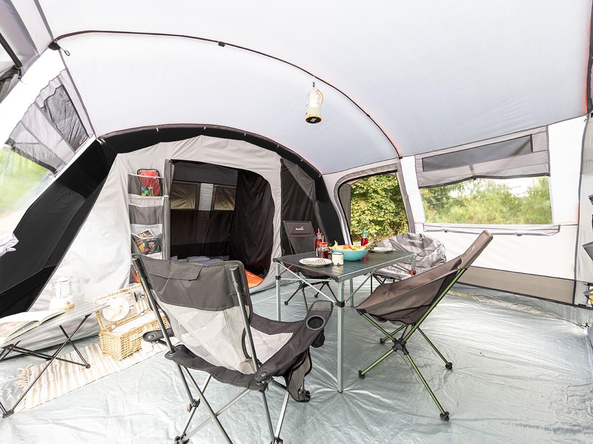 Tente tunnel Hurricane 12 Sleeper Protect - 12 places - Sol cousu, 2 cabines 4/8