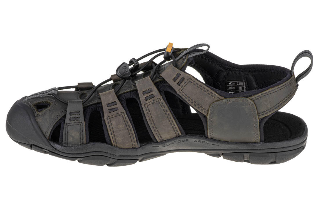 Heren CLEARWATER CNX LEATHER M Sandaal Magneet/Zwart 2/6