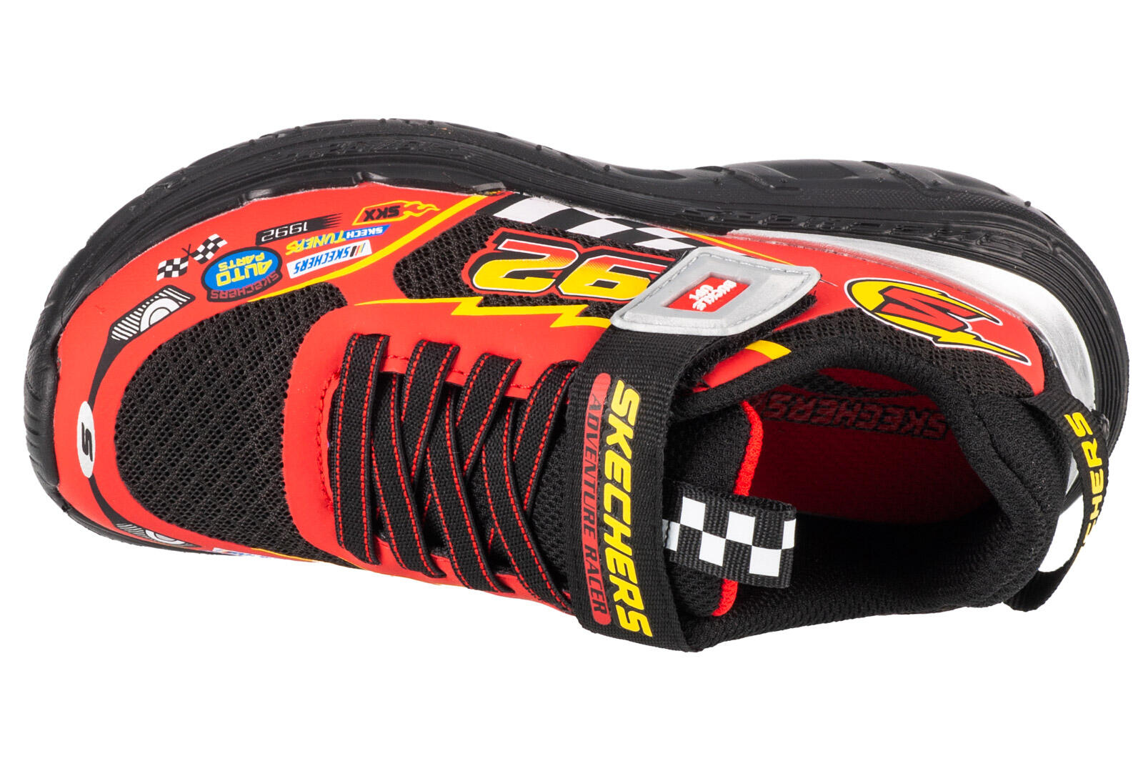 Skechers SKECH TRACKS Tracking Kinder Jungen Sneakers 402303L Schwarz/Rot 3/7