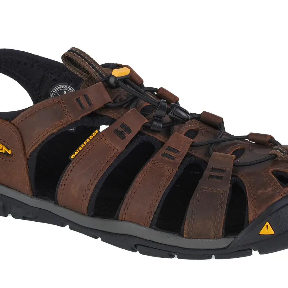 Men’s CLEARWATER CNX LEATHER M Sandal Dark Earth/Black
