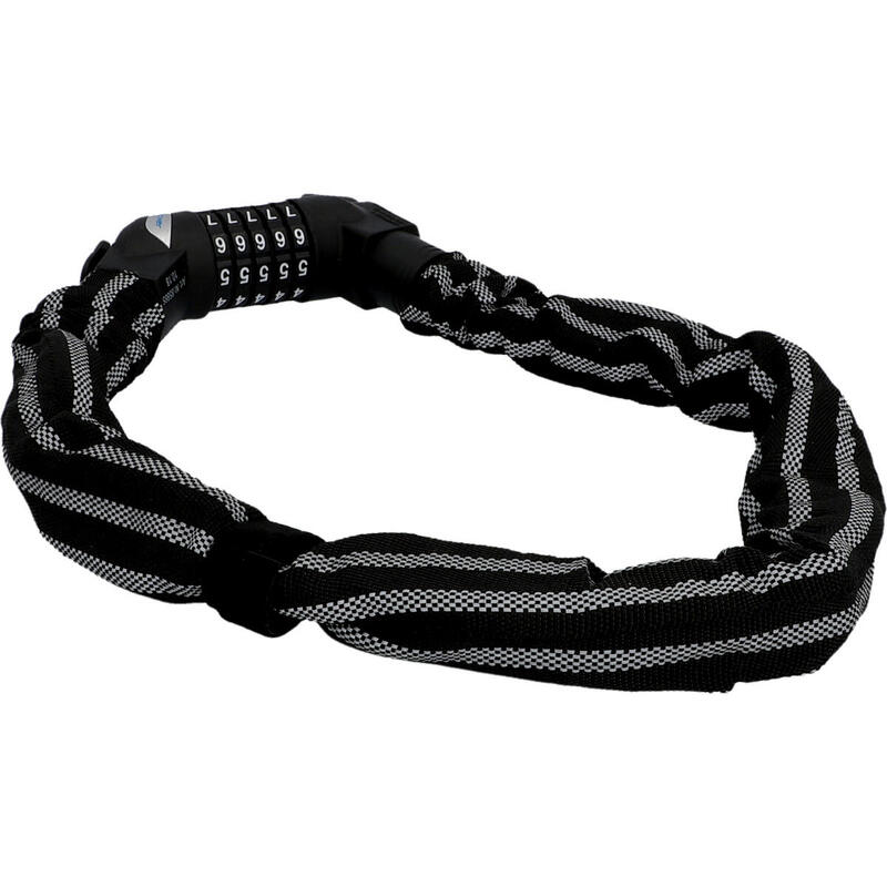 Antifurt bicicleta lant reflectorizant cu cifru, 80 cm, grosime veriga otel 8 mm