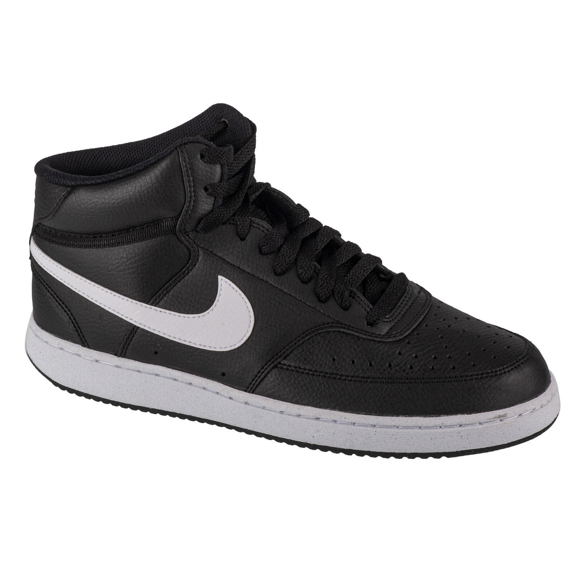 Nike - Sneakers Pour Hommes Court Vision Mid - Baskets - Blanc|noir - 44 - Decathlon